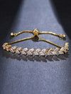 Gold Cubic Zirconia Chain Bracelet