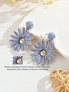 Handmade Raffia Sunflower Earrings