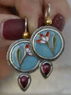 Retro Bohemian Tulip Enamel Earrings