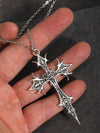 Vintage Gothic Rose Cross Necklace