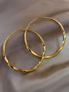Minimalist Gold Oversize Hoop Earrings