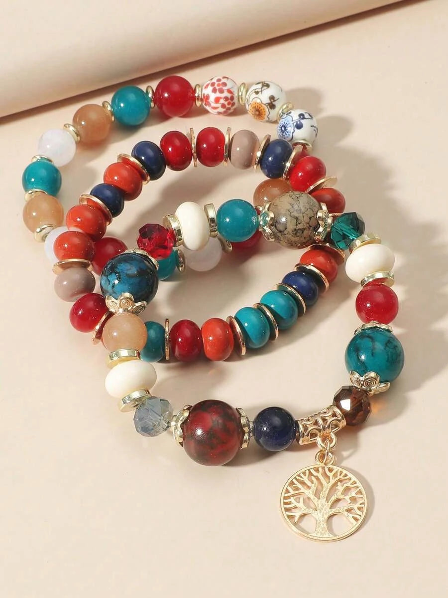 Tree Shaped Jewelry Bracelet Set