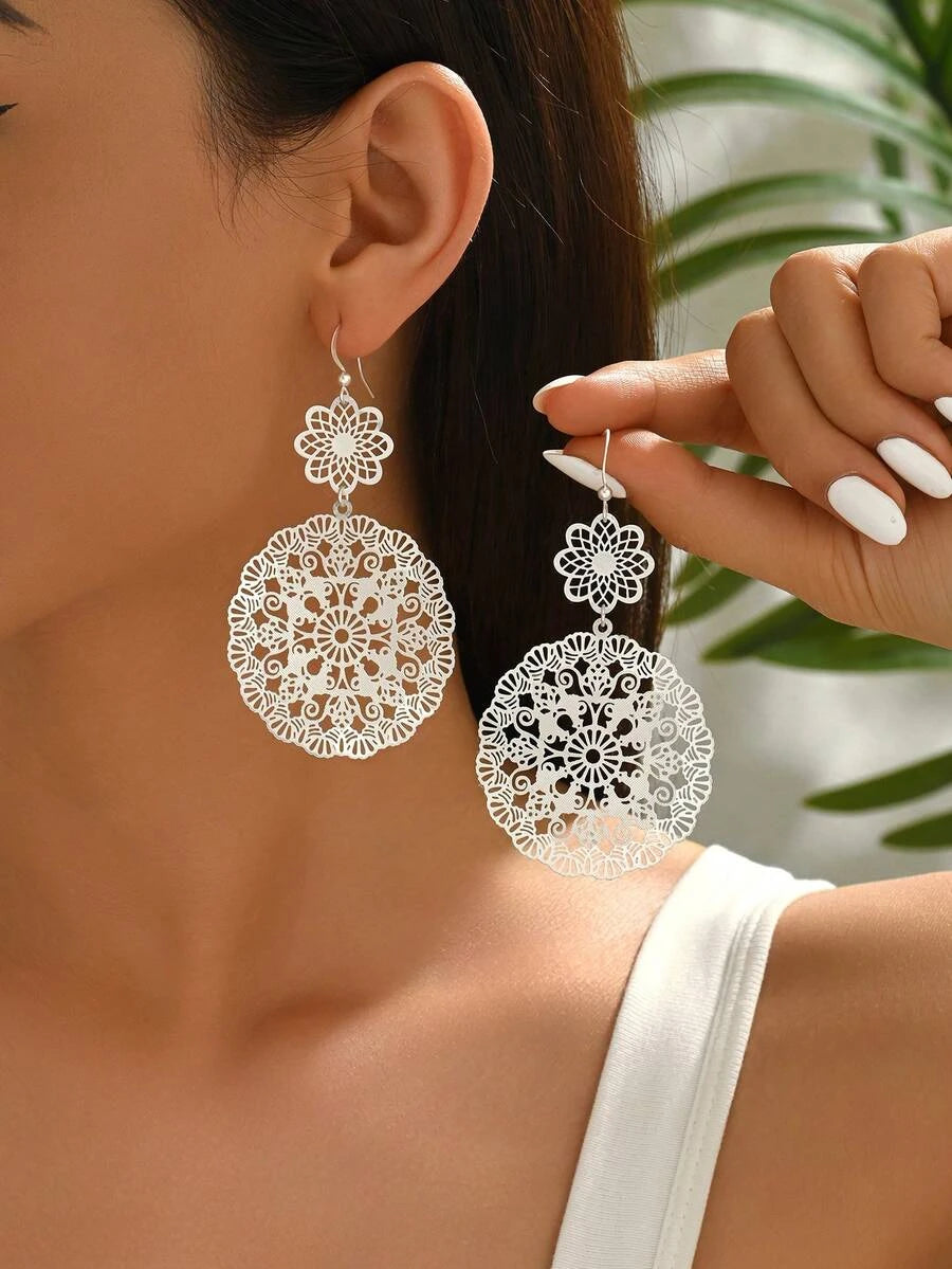 Vintage Hollow Statement Earrings