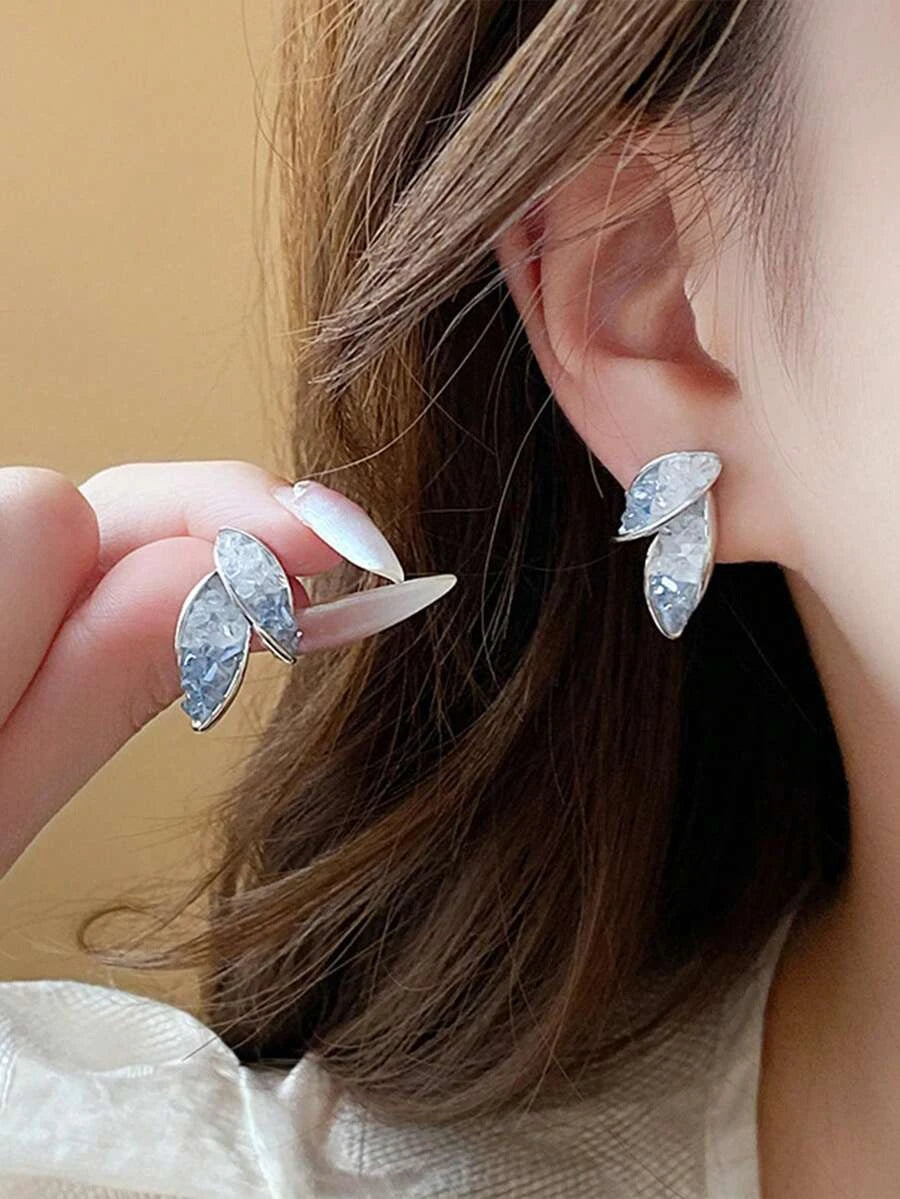French Gradient Blue Earrings