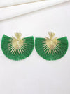 Vintage Heart Fan Tassel Earrings