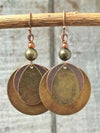 Vintage Bronze Round Hoop Earrings