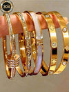 Personalized Multi-Color Stainless Steel Bracelet Set
