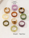 Vintage Acrylic Fashion Rings Set