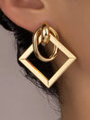 Geo Design Gold Earrings