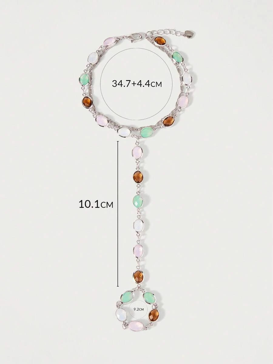 Glisma 18K Gold-Plated Beaded Finger Chain
