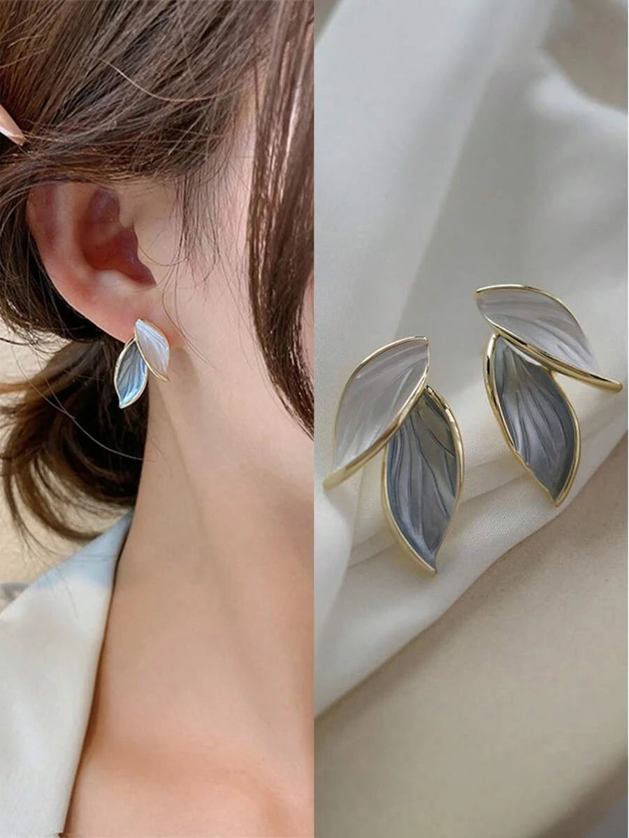French Gradient Blue Earrings