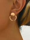 Minimalist Geometric Spiral Floral Earrings