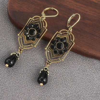 Vintage Teardrop Zirconia Earrings