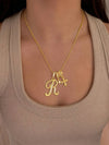 Zirconia Crystal Initial Necklace