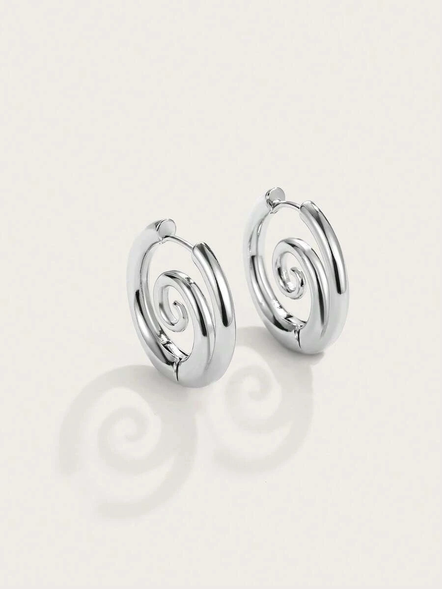 Gold Plated Spiral Earrings