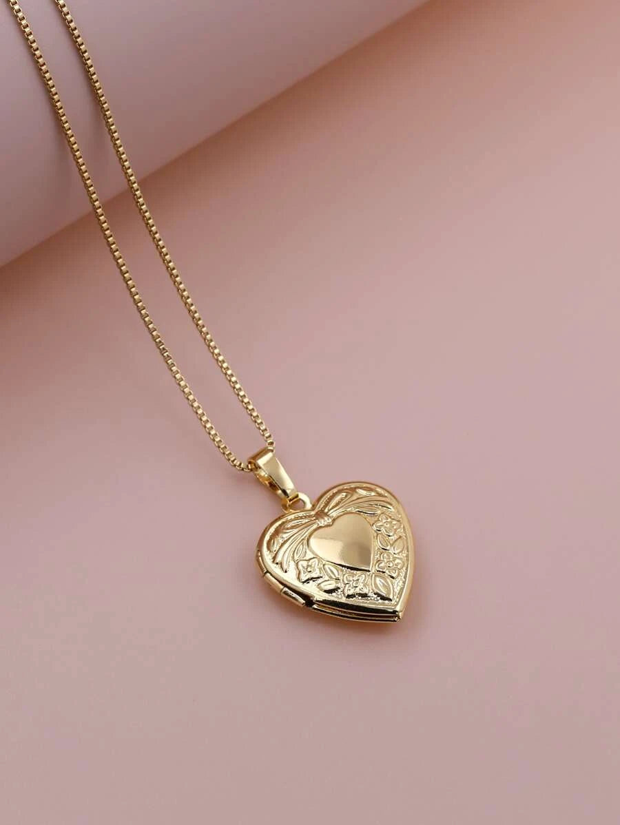 Heart Locket Photo Necklace