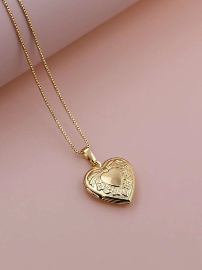 Heart Locket Photo Necklace