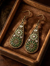 Vintage Floral Teardrop Earrings