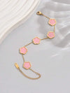 Gold Plated Stainless Steel Flower Bracelet