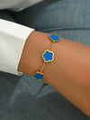 Gold Plated Stainless Steel Flower Bracelet