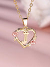 Elegant Gold Initial Heart Necklace