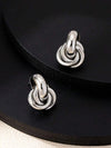 Geometric Double Circle Stud Earrings