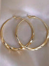 Minimalist Gold Oversize Hoop Earrings