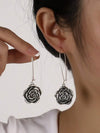 Vintage 3D Rose Drop Earrings