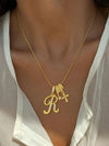 Zirconia Crystal Initial Necklace