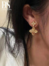 French Simple Flower Stud Earrings