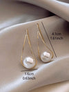 Elegant Teardrop Faux Pearl Drop Earrings