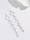 Geometric Polygon Tassel Earrings