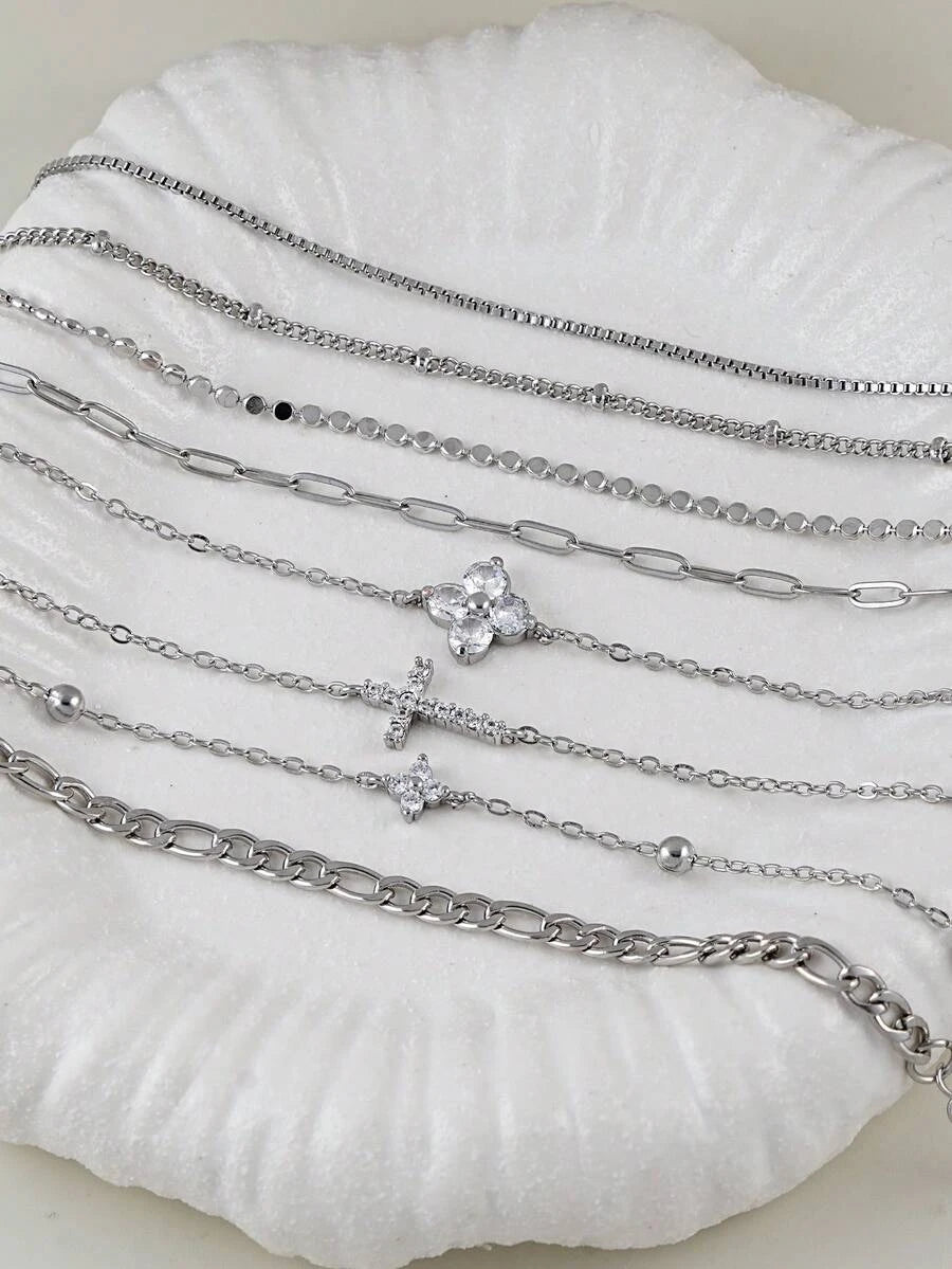 Elegant Cubic Zirconia Cross Pendant