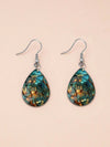 Asymmetrical Glass Pattern Drop Earrings