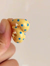 C-Shaped Polka Dot Earrings