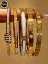 Personalized Multi-Color Stainless Steel Bracelet Set