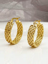 Vintage French C-Shape Hoop Earrings