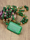 Vintage Malachite Pendant Necklace