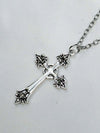 Vintage Gothic Rose Cross Necklace