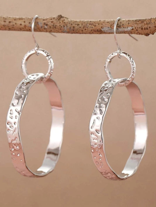 Vintage Handmade Round Hoop Earrings
