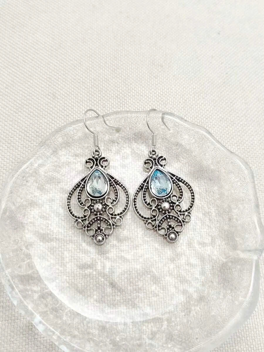 Vintage Bohemian Teardrop Pendant Earrings