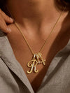 Zirconia Crystal Initial Necklace