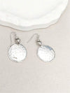 Vintage Hammered Round Pendant Earrings