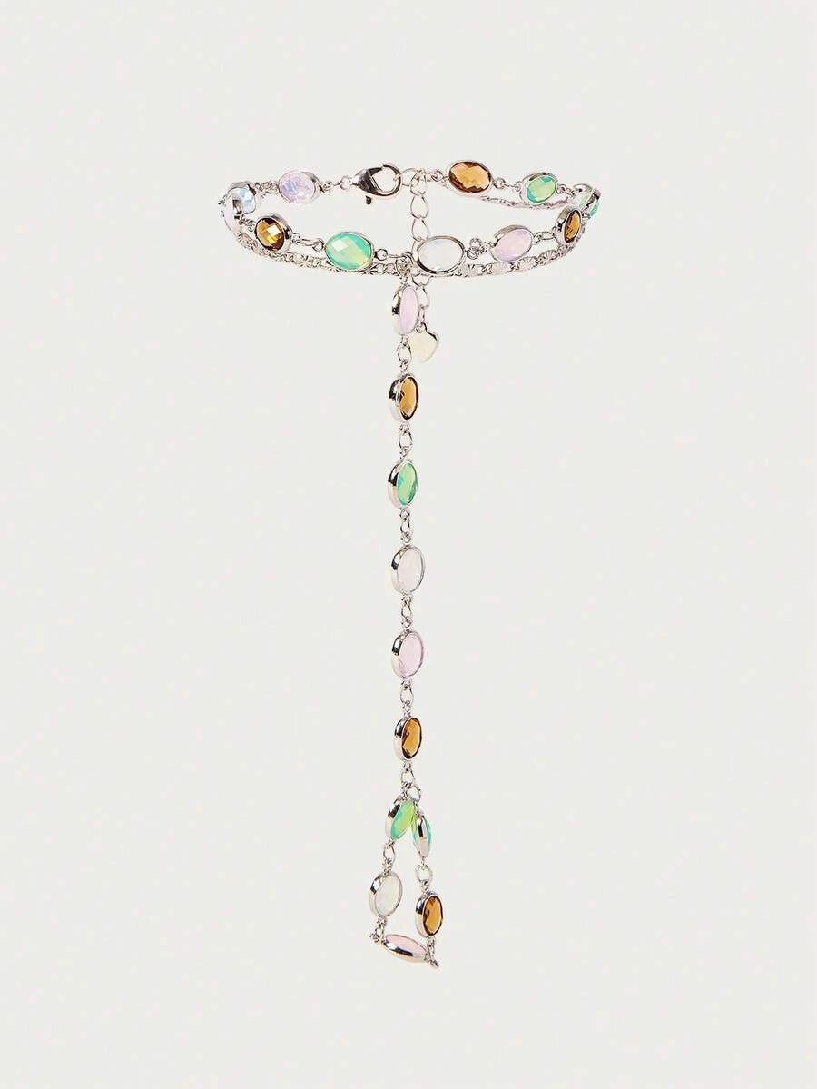 Glisma 18K Gold-Plated Beaded Finger Chain