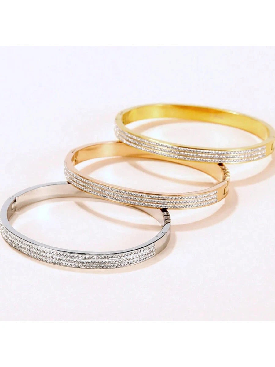Cubic Zirconia Decor Bangle