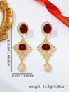 French Vintage Enamel Asymmetrical Long Earrings