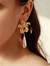Vintage Floral Pearl Bridal Earrings