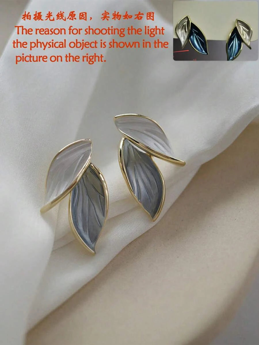 French Gradient Blue Earrings