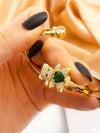 Geometric Green Zirconia Bracelet