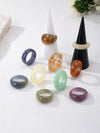 Vintage Acrylic Fashion Rings Set